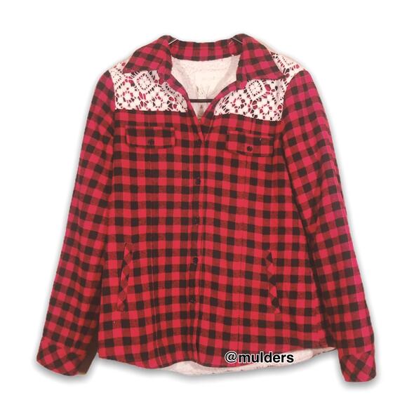 En Creme ASOS Plaid Buffalo Checkered Jacket - Picture 1 of 10